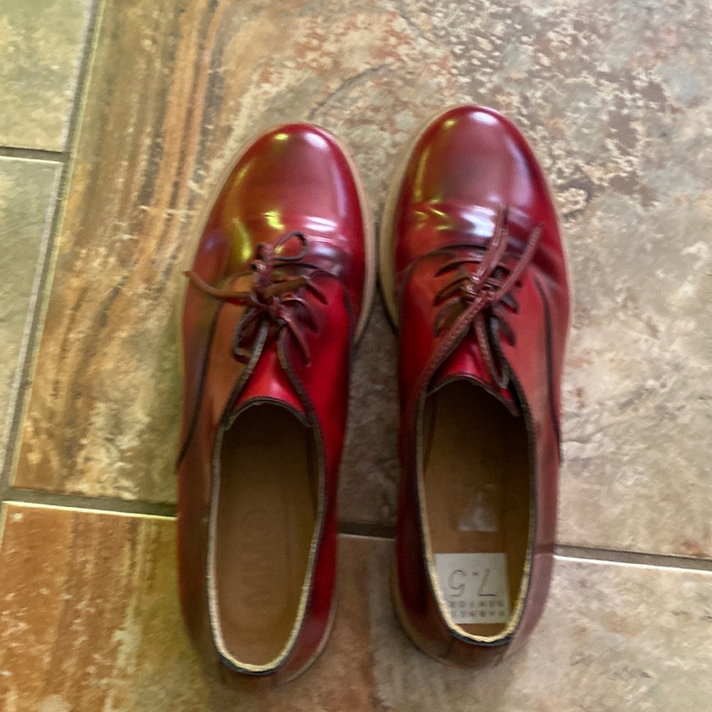 Red Oxford lace-ups from Maison Martin Margela